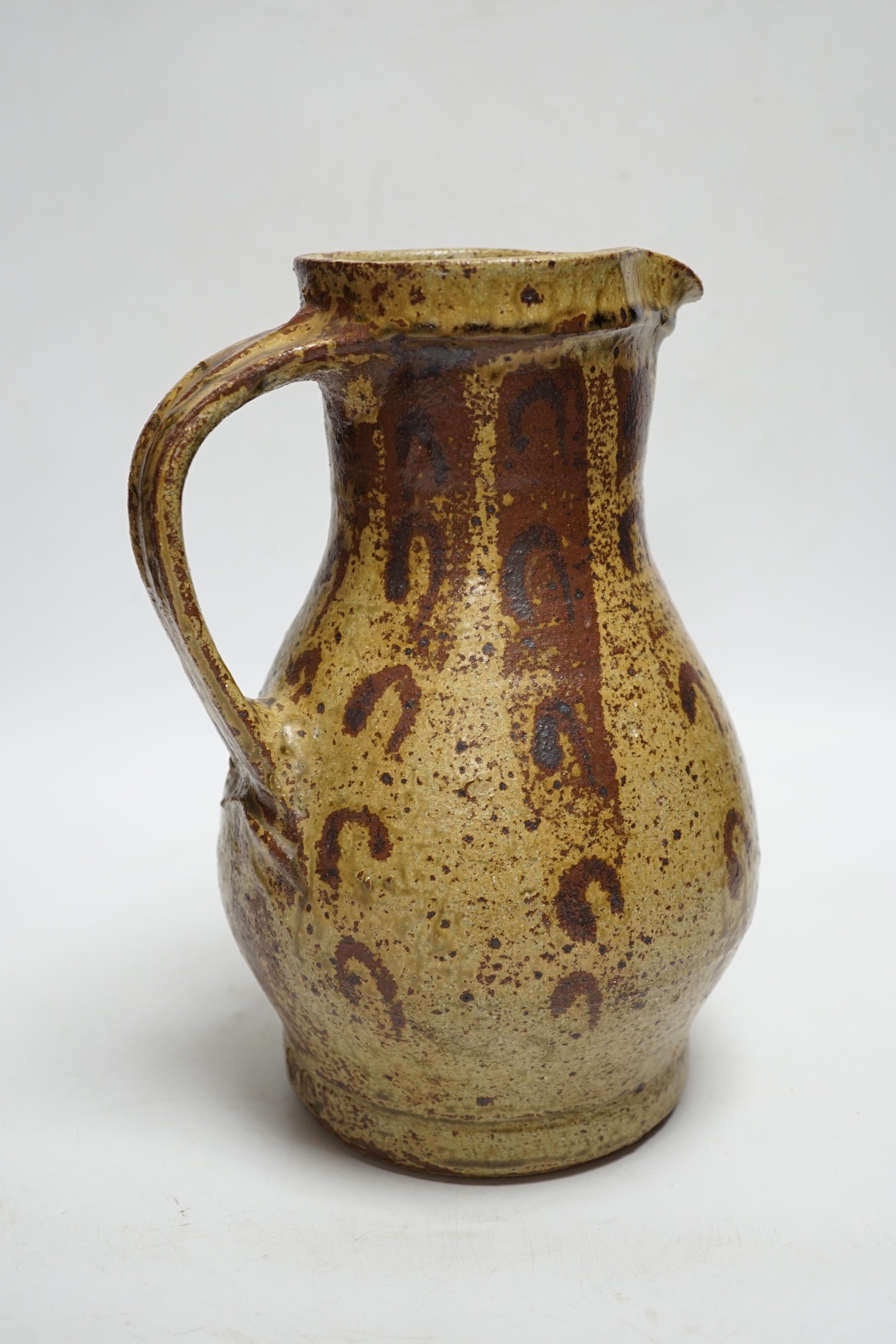 Bernard Leach. A stoneware jug, 26cm